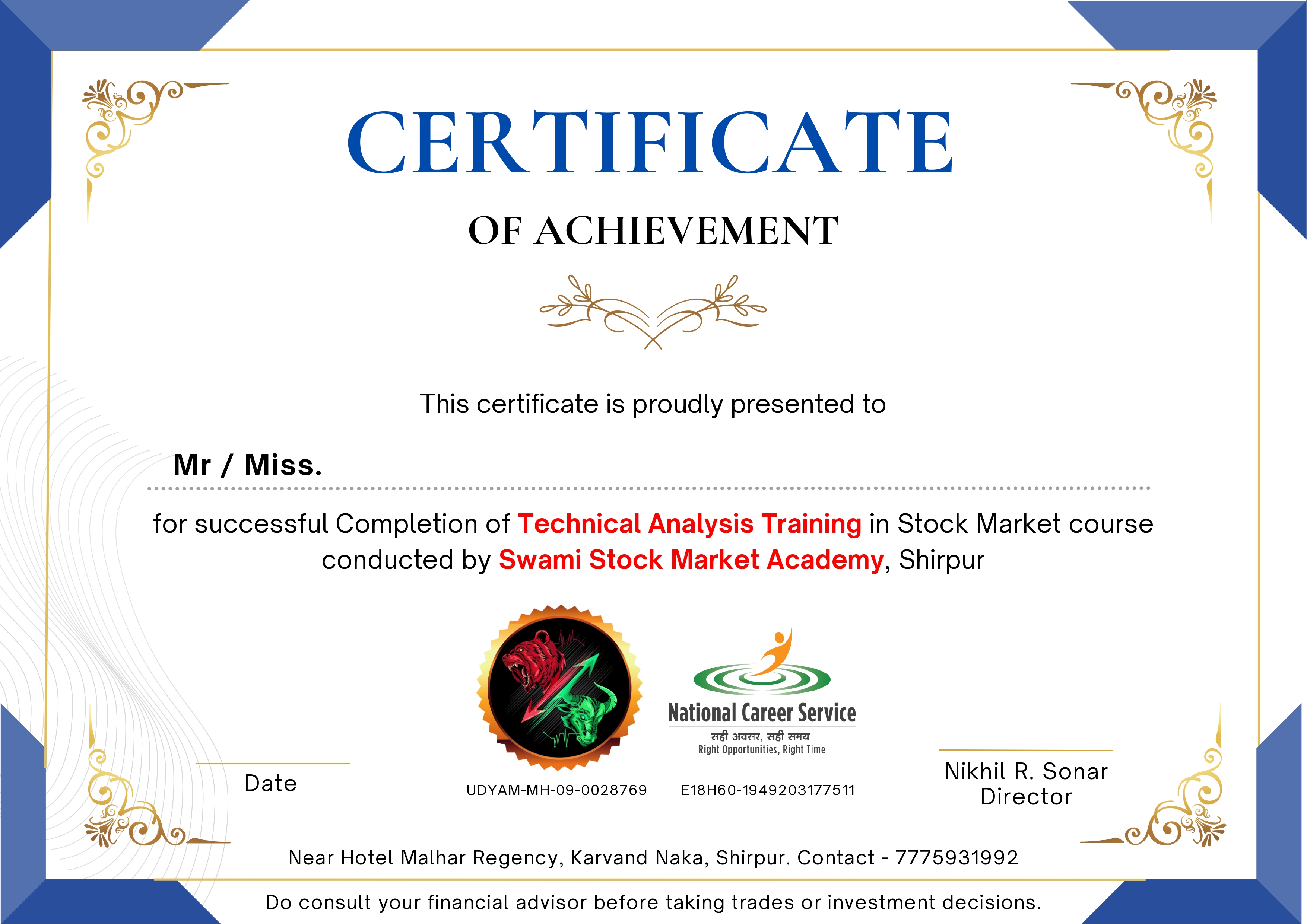Webinar Attendance Certificate Sample